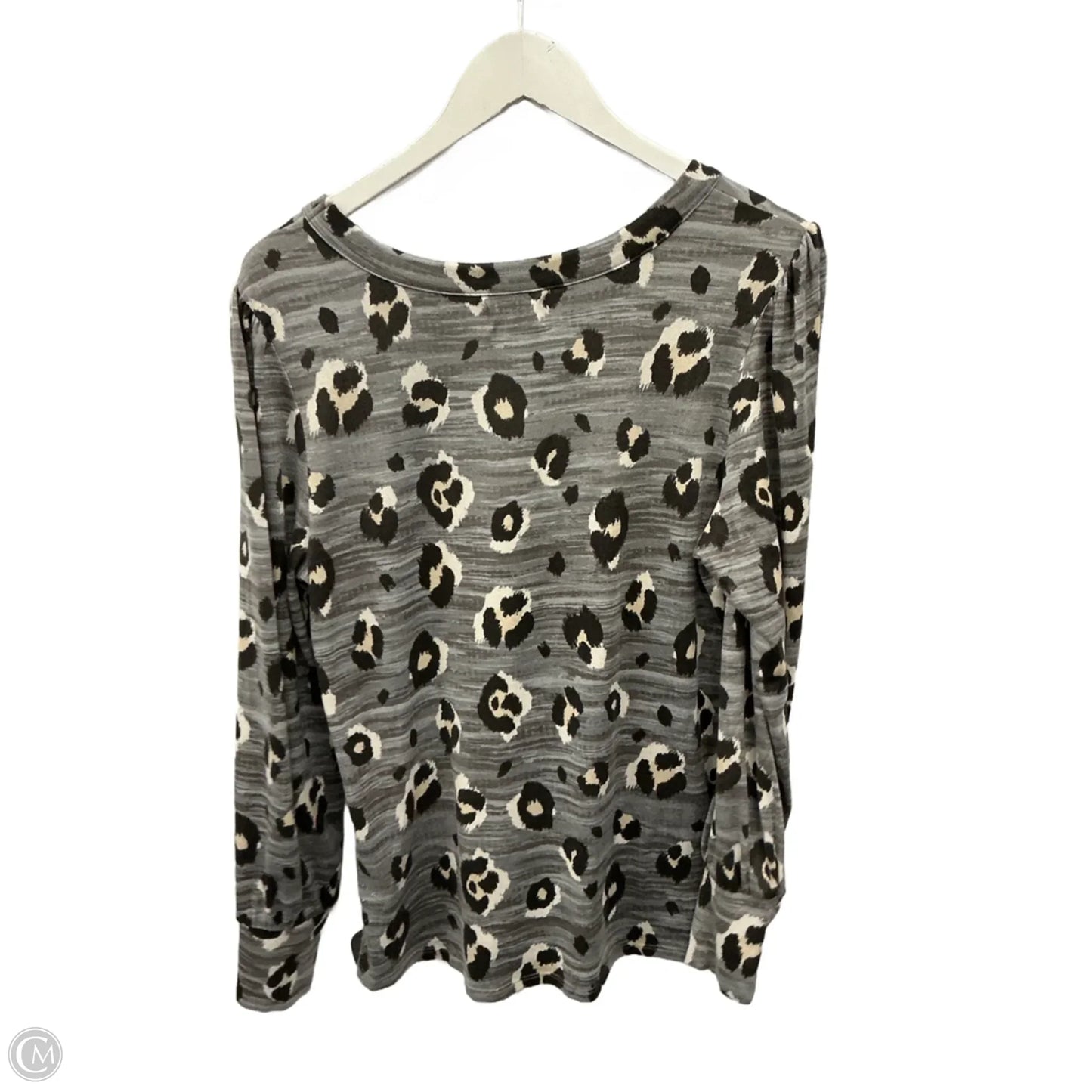 Top Long Sleeve By Maurices In Animal Print, Size: L