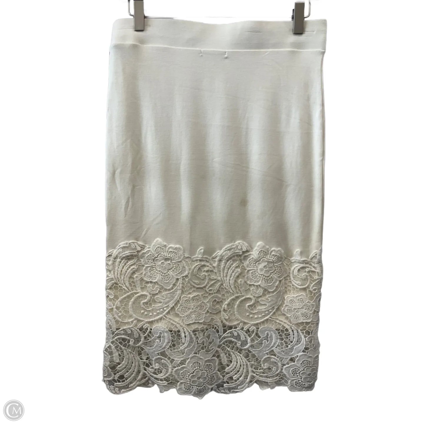 Skirt Midi By Olivia Blu In Cream, Size: M