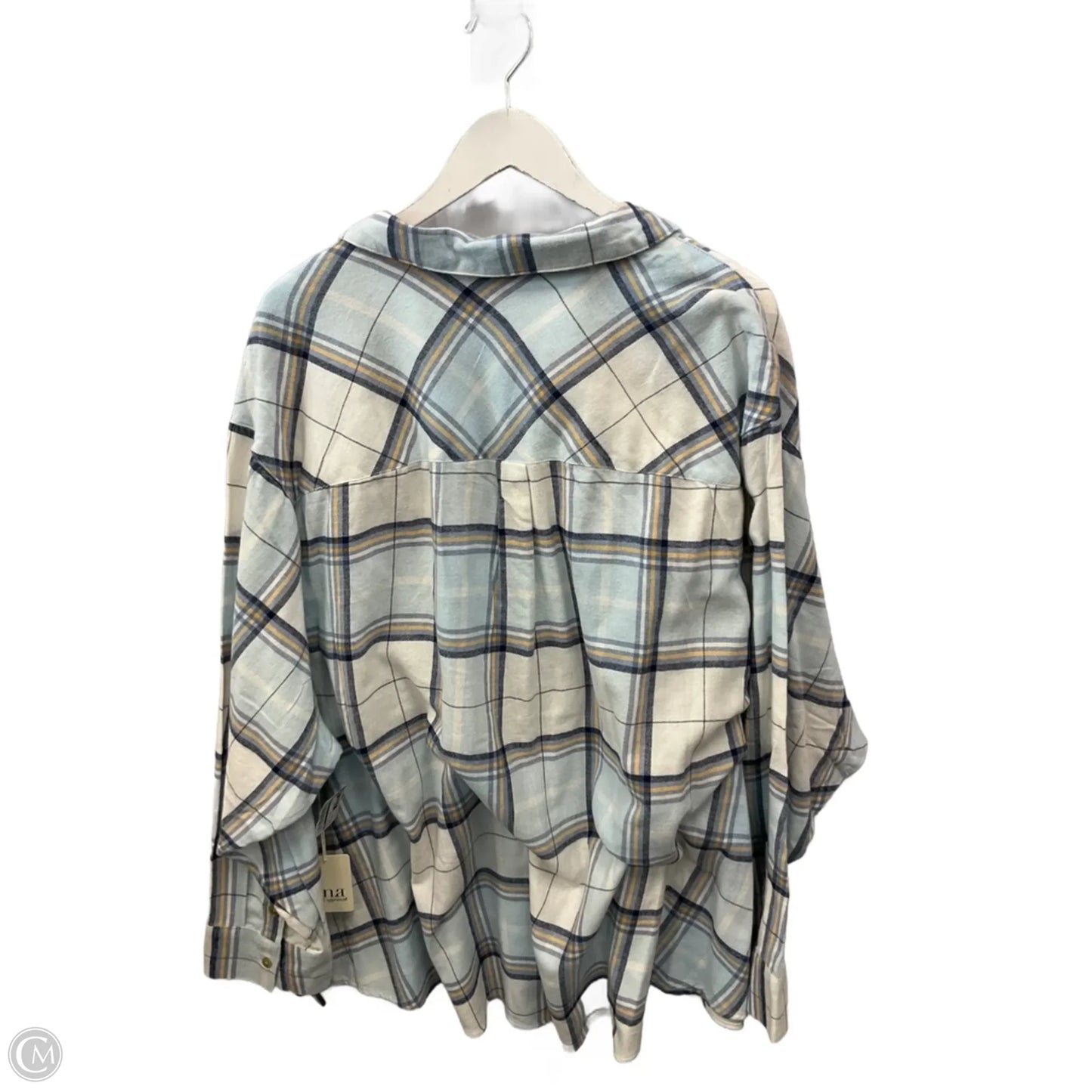 Top Long Sleeve By Ana In Plaid Pattern, Size: 3x