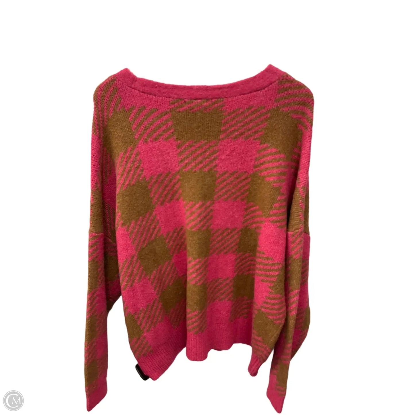 Sweater Cardigan By Maurices In Pink & Tan, Size: Xxl