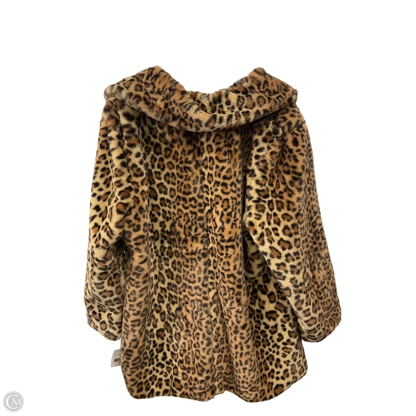 Coat Faux Fur & Sherpa By Ophelia Roe In Animal Print, Size: 2x