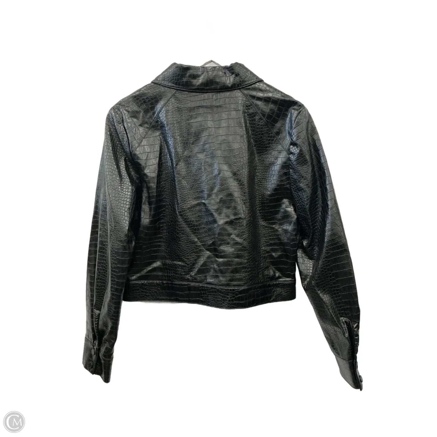 Jacket Moto By Calvin Klein In Black, Size: L