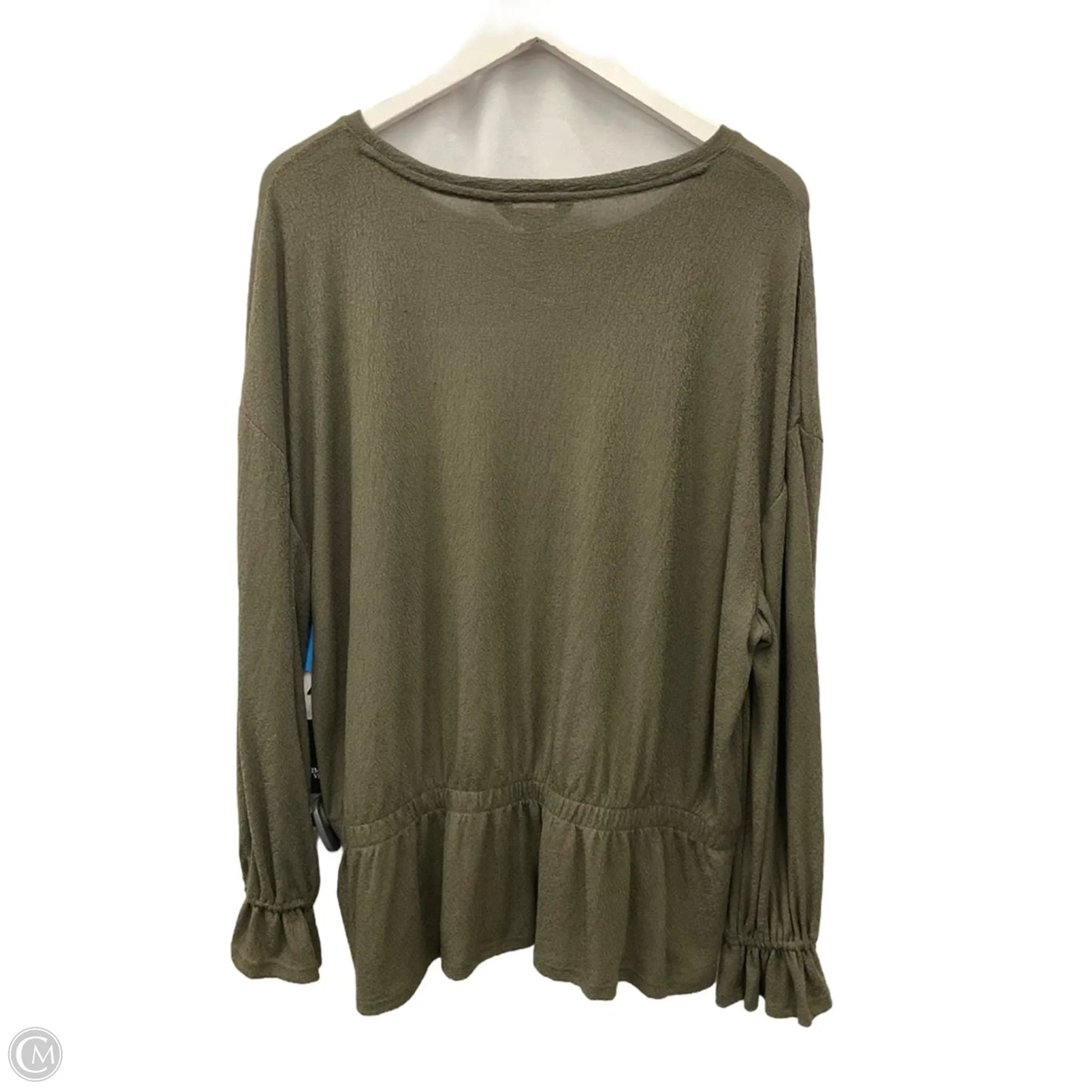 Top Long Sleeve By Simply Vera In Green, Size: Xl