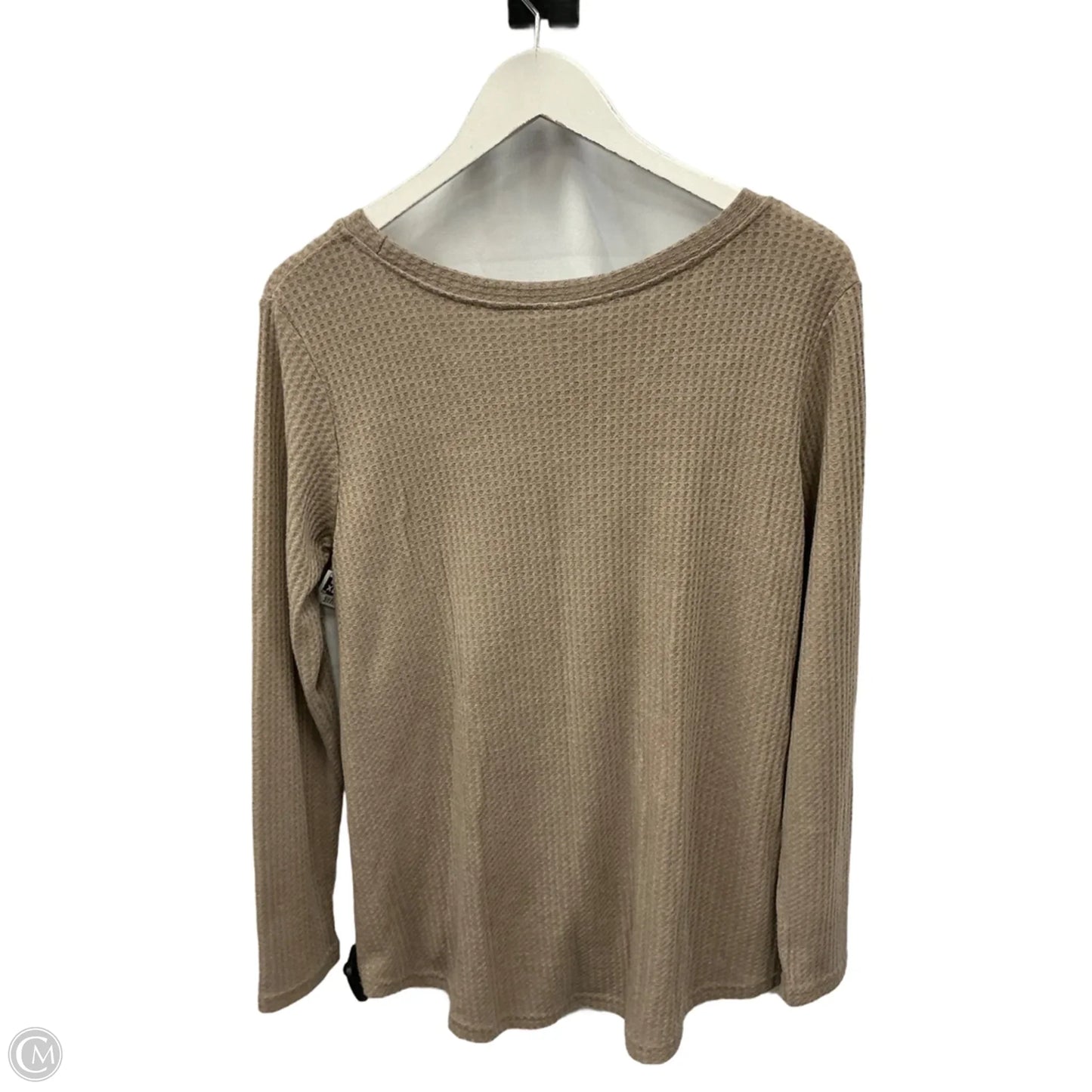 Top Long Sleeve By Clothes Mentor In Tan, Size: L