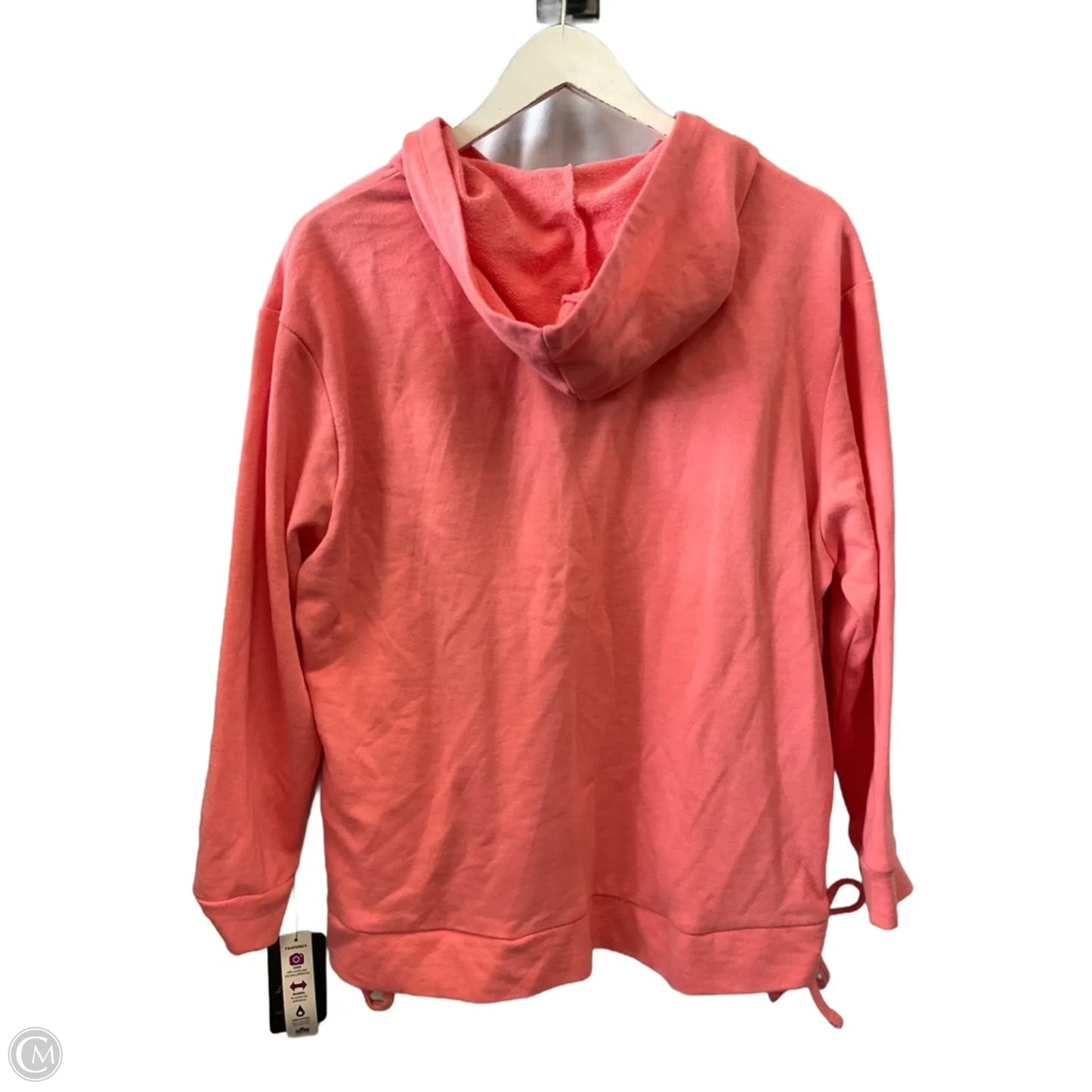 Athletic Top Long Sleeve Hoodie By Rbx In Peach, Size: 2x