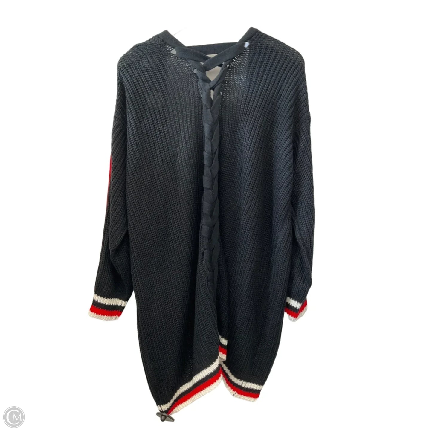Sweater Cardigan By Ultra Flirt In Black, Size: 2x