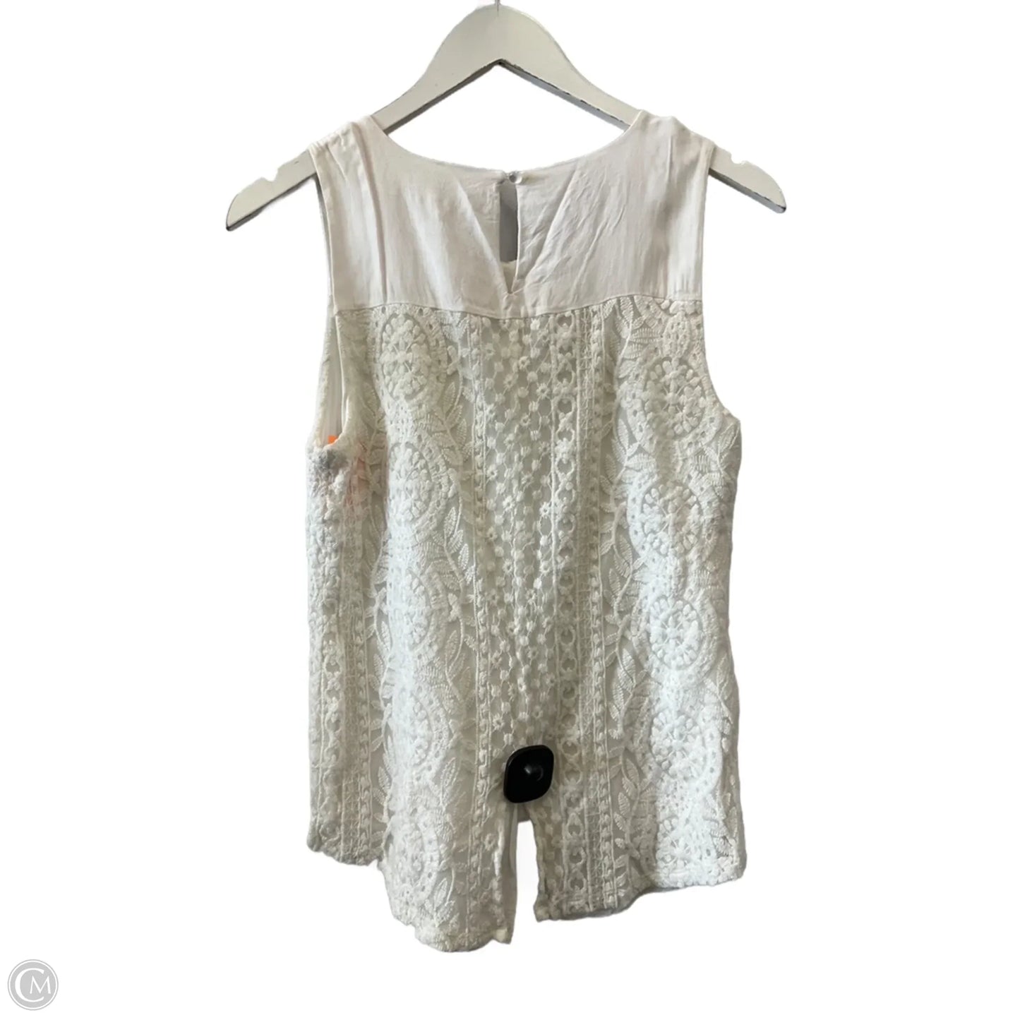 Top Sleeveless By Tribal In Cream, Size: S