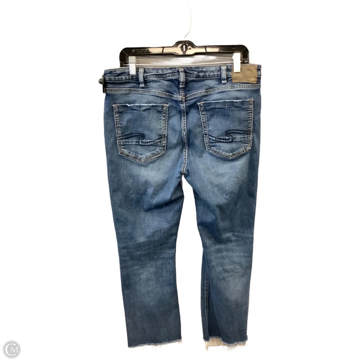 Jeans Cropped By Silver In Blue Denim, Size: 16
