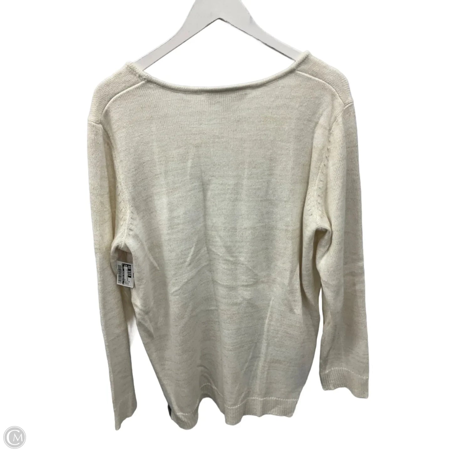 Sweater By Clothes Mentor In Cream, Size: 1x