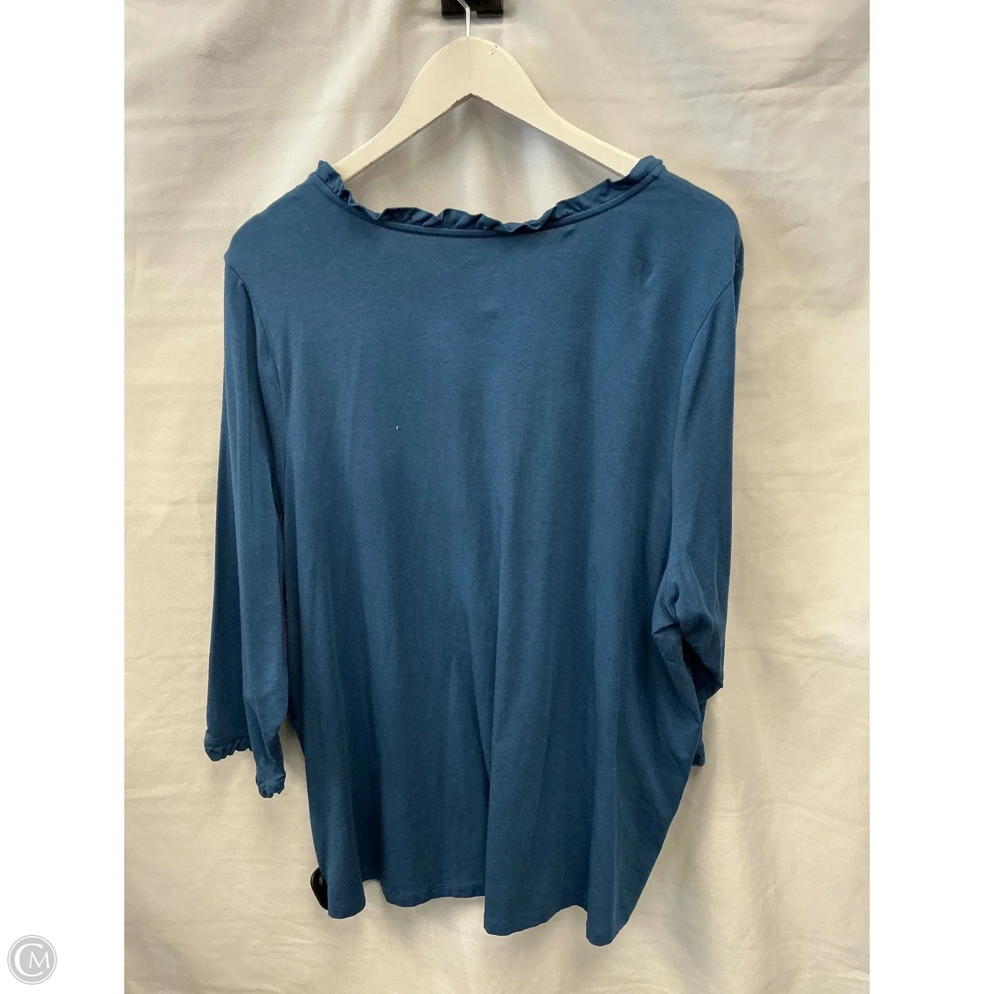 Top 3/4 Sleeve By Lands End In Teal, Size: 2x