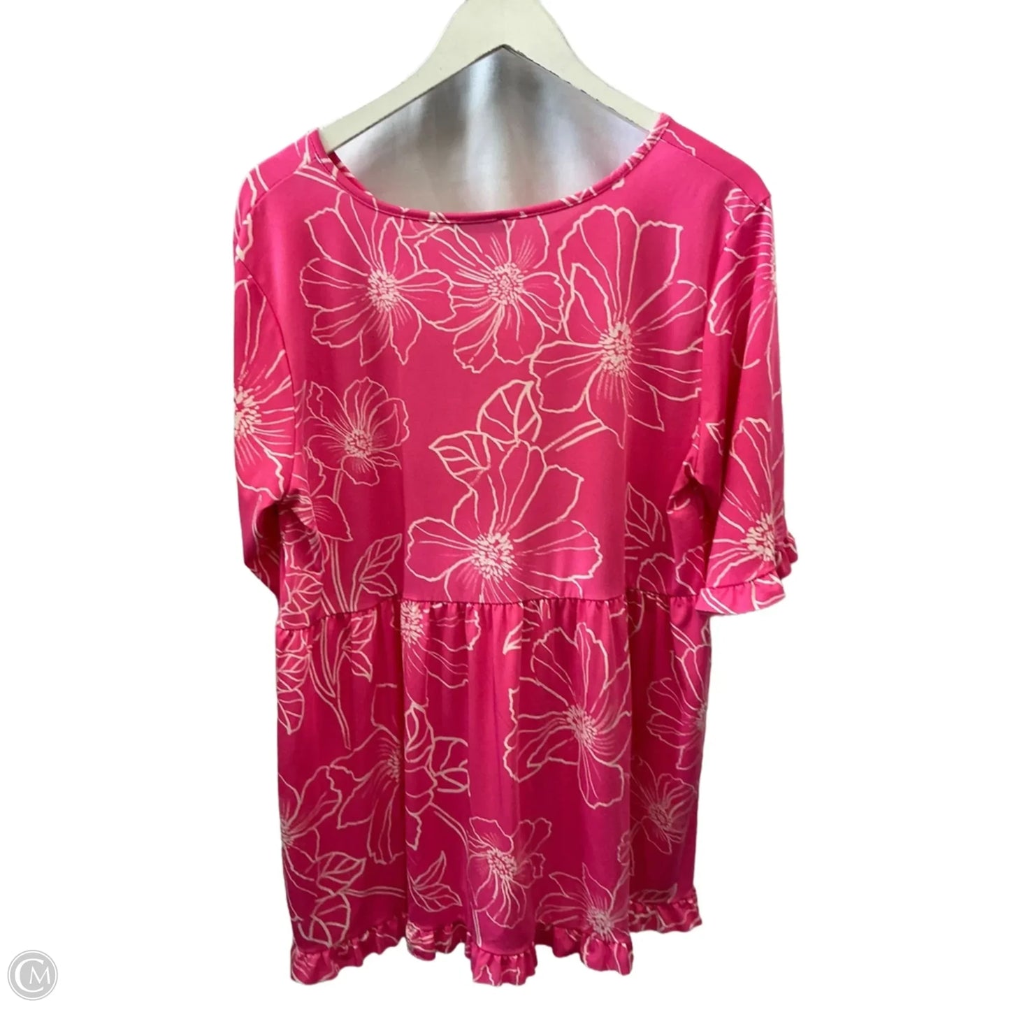 Top Short Sleeve By Heimish Usa In Pink, Size: 2x