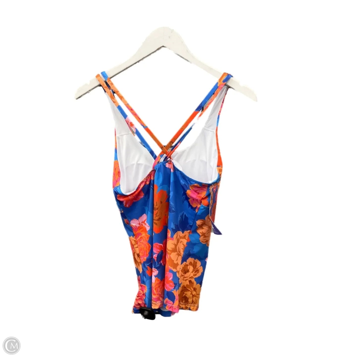 Swimsuit Top By Clothes Mentor In Blue & Orange, Size: M