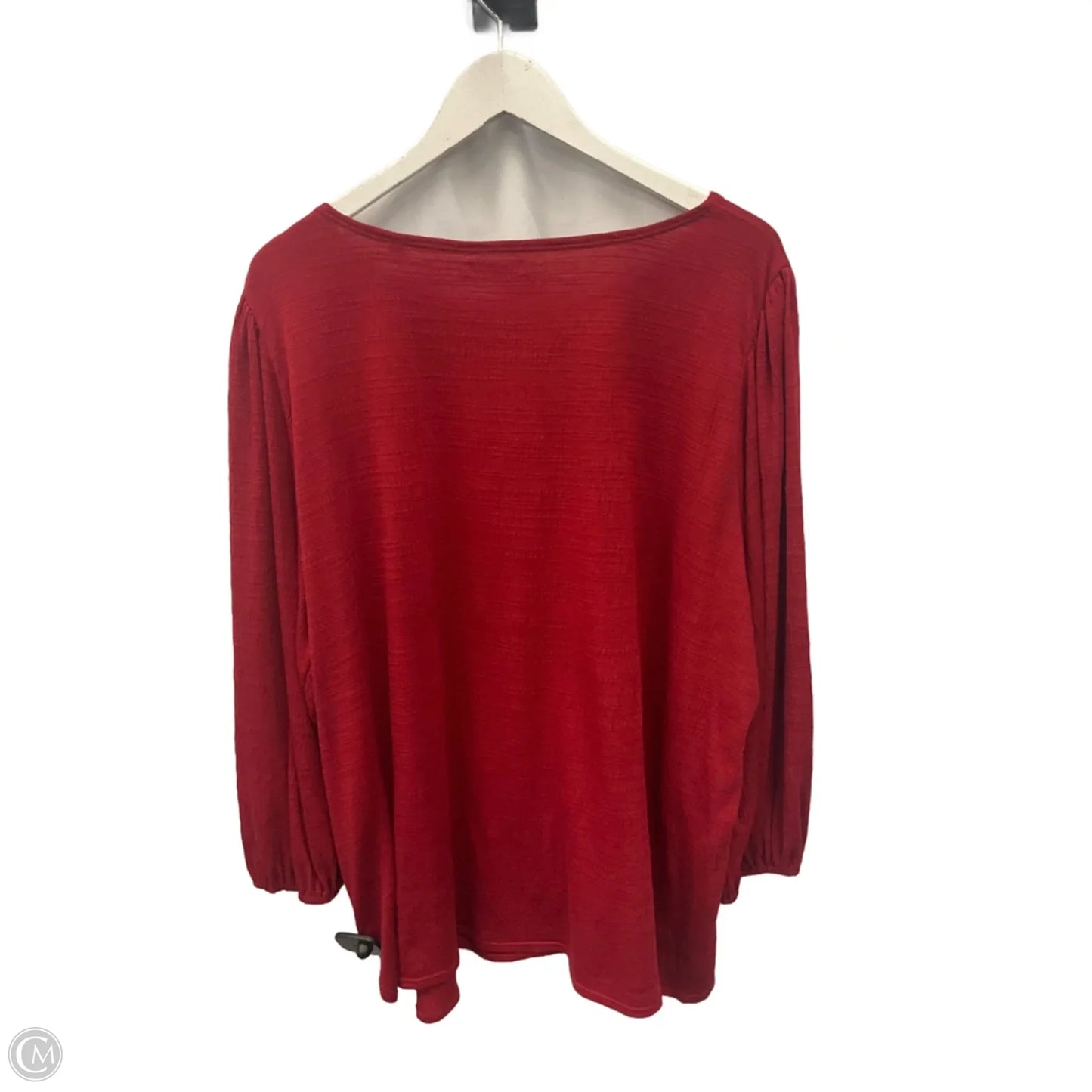 Top Long Sleeve By Max Studio In Red, Size: 3x