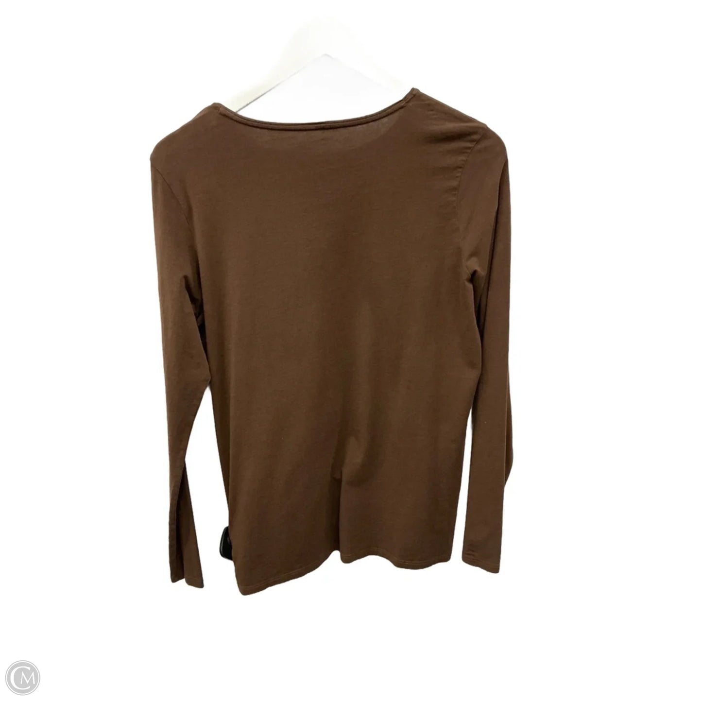 Top Long Sleeve Basic By Coldwater Creek In Brown, Size: M