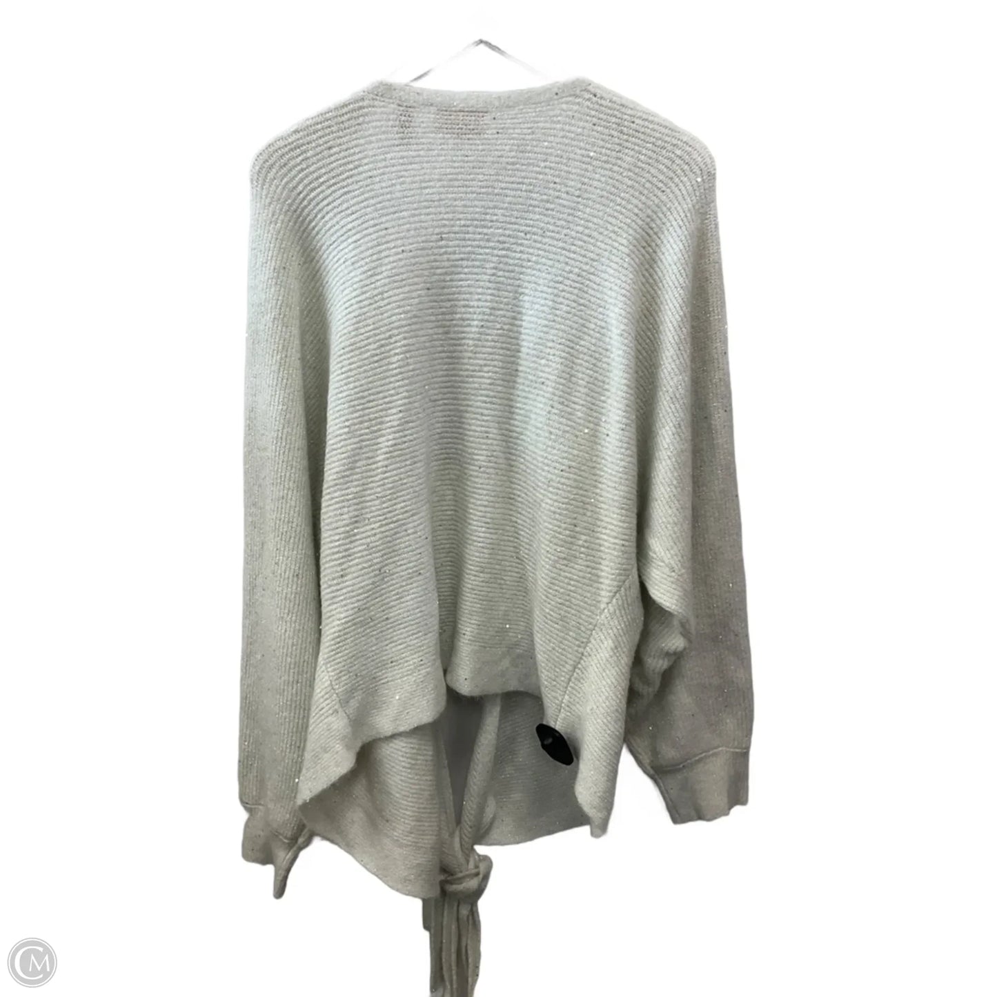 Sweater Cardigan By Willow & Root In Silver, Size: L