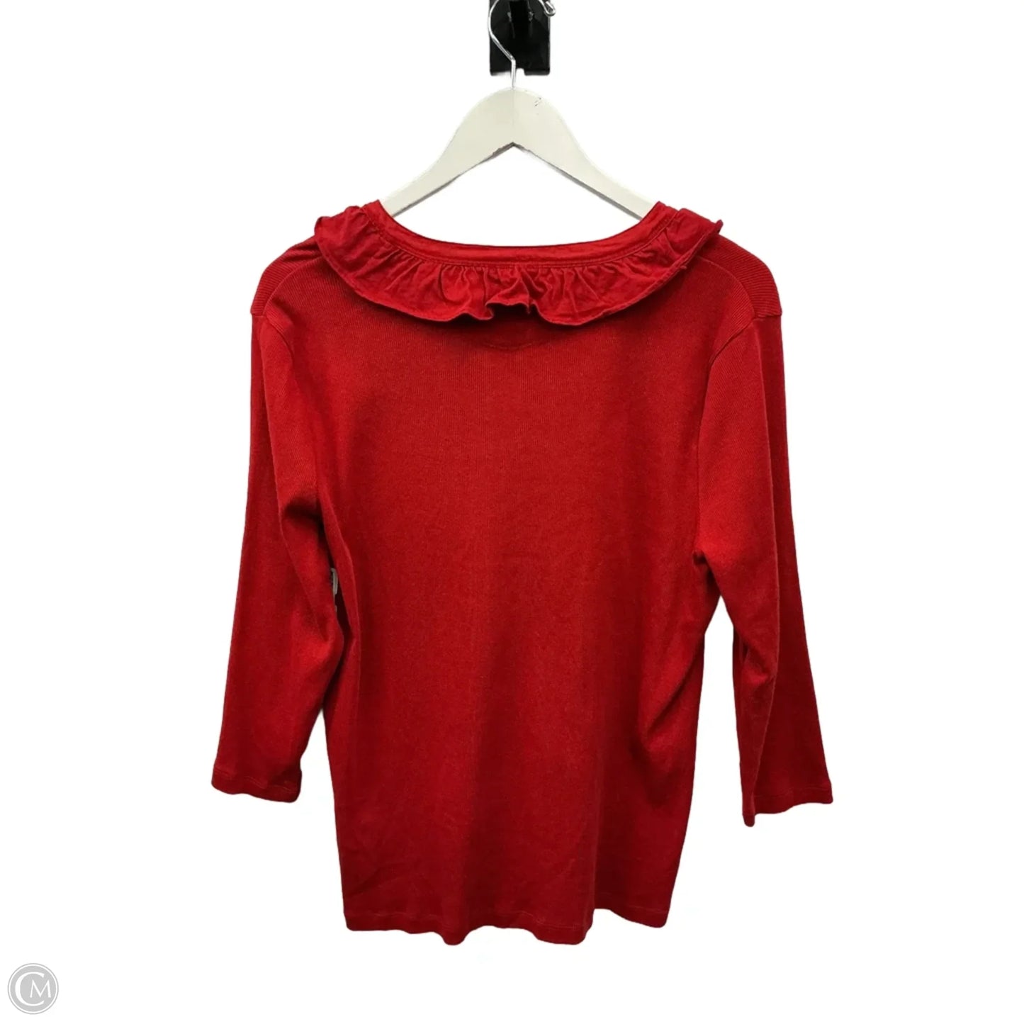 Top Long Sleeve By Lauren By Ralph Lauren In Red, Size: 1x