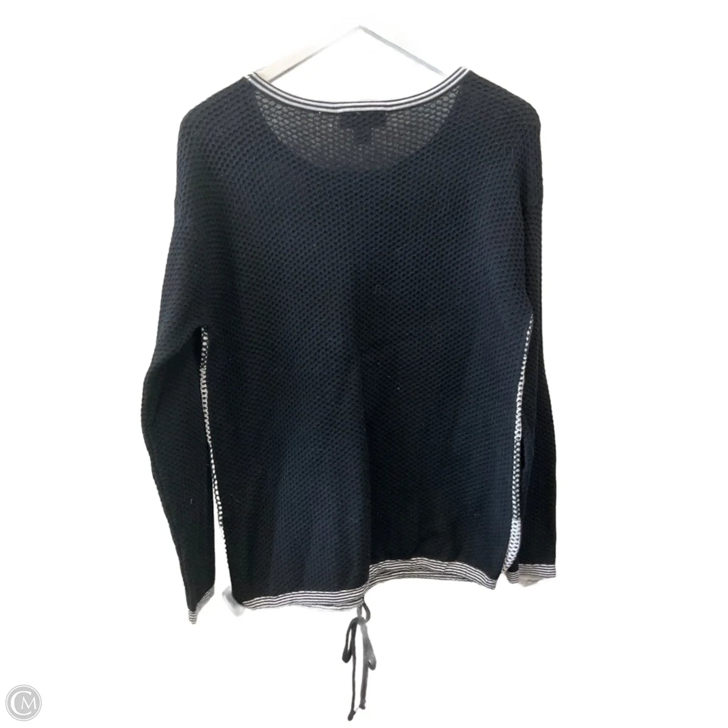 Top Long Sleeve By Christopher And Banks In Black & White, Size: L