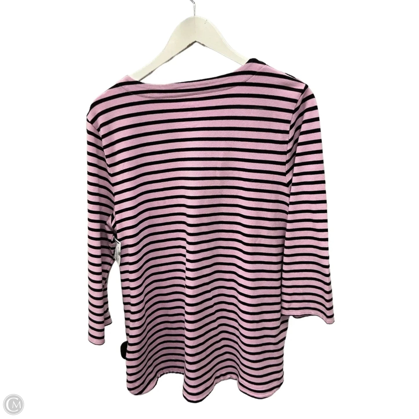 Top 3/4 Sleeve By Croft And Barrow In Pink, Size: Xxl