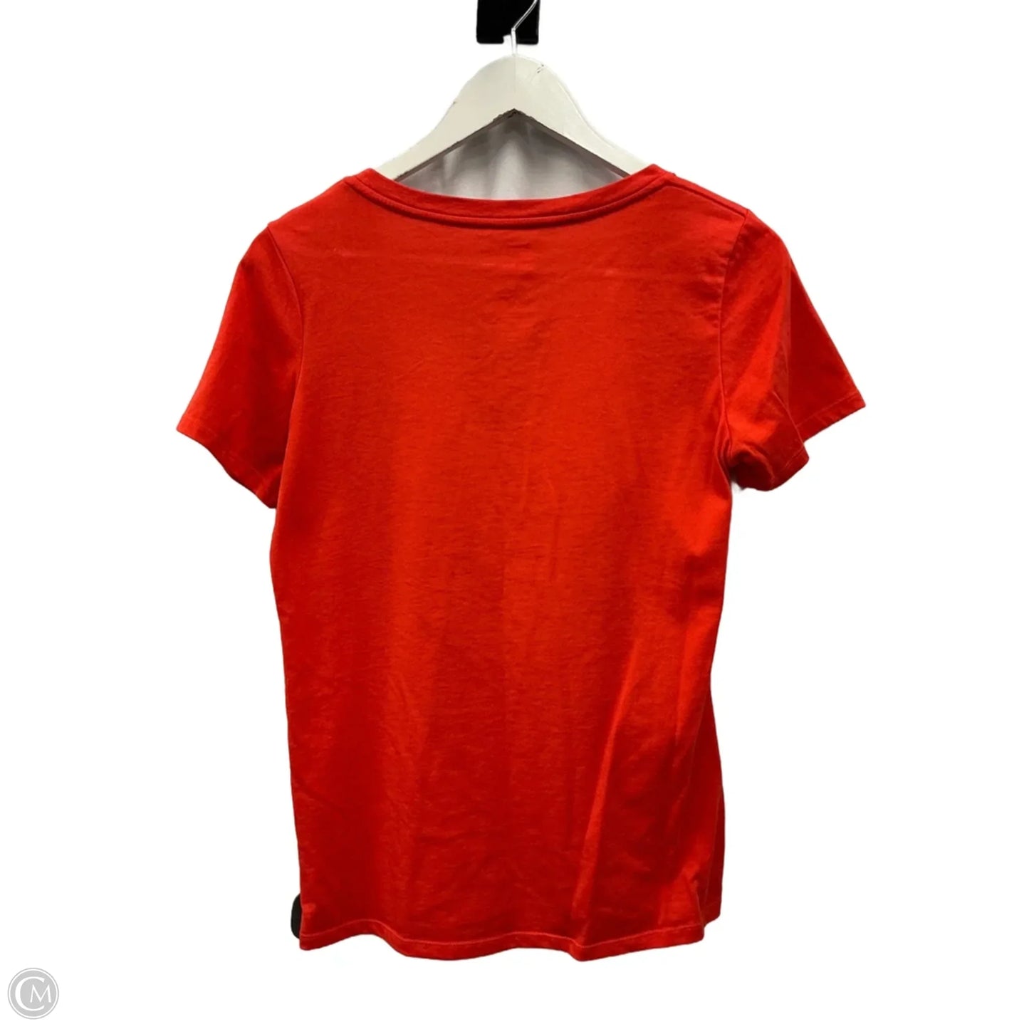 Athletic Top Short Sleeve By Nike In Orange, Size: M