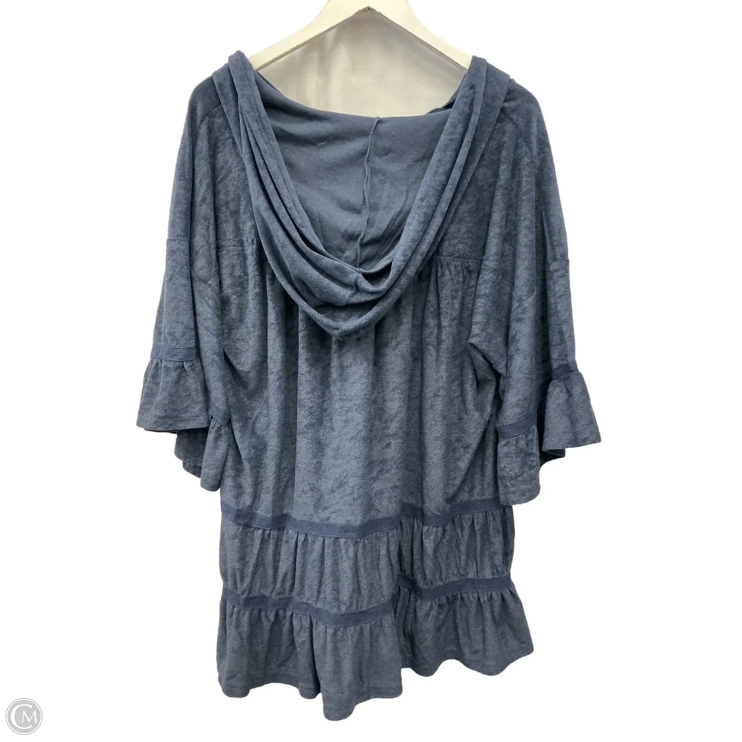 Top Short Sleeve By Easel In Navy, Size: L