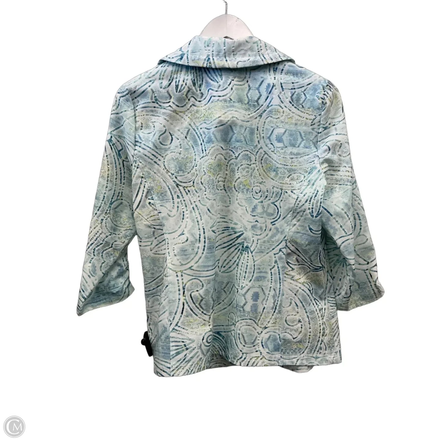 Jacket Windbreaker By Zenergy By Chicos In Aqua, Size: M
