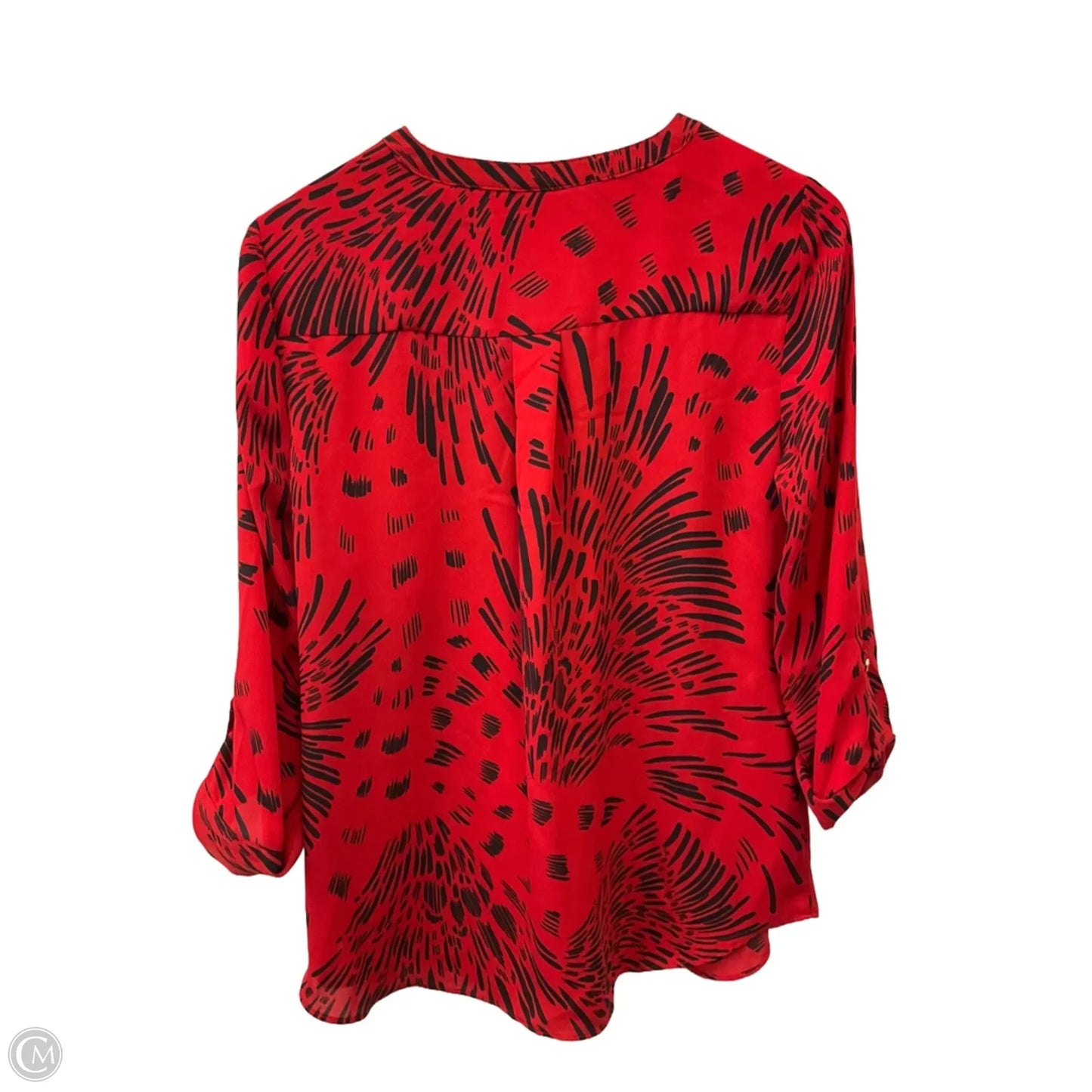 Top 3/4 Sleeve By Jm Collections In Red, Size: S