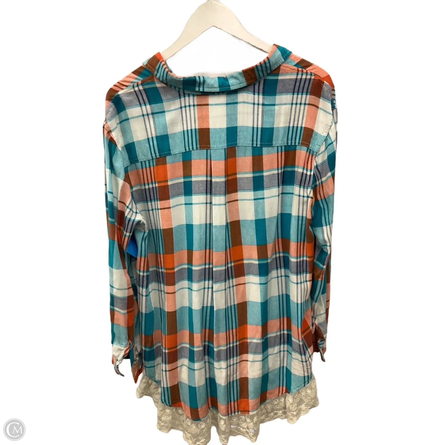 Top Long Sleeve By Umgee In Blue & Orange, Size: L