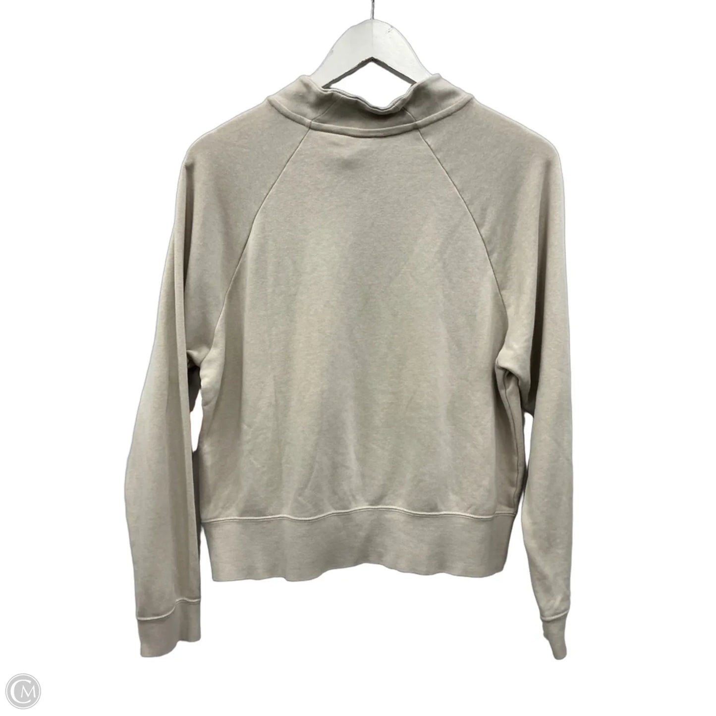 Athletic Sweatshirt Crewneck By Nike In Taupe, Size: S