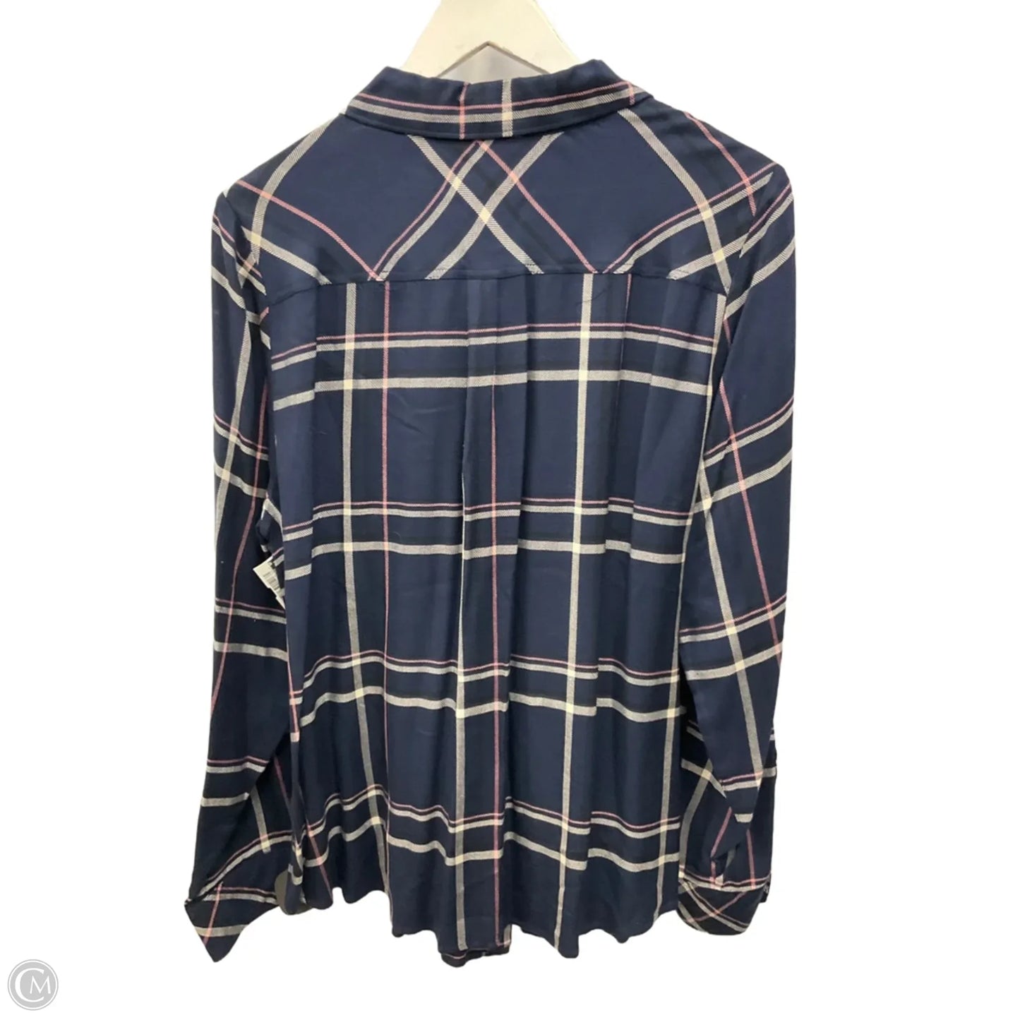 Top Long Sleeve By White House Black Market In Blue, Size: Xl