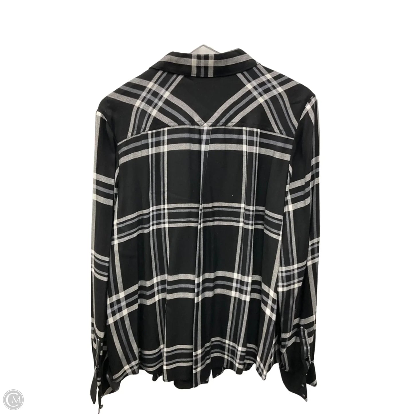 Top Long Sleeve By White House Black Market In Black & White, Size: Xl