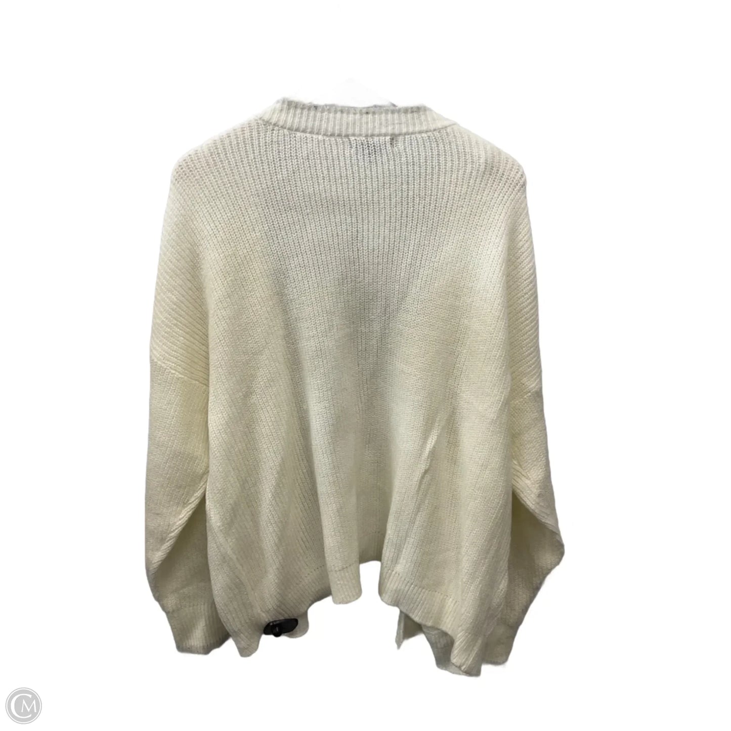 Sweater Cardigan By Clothes Mentor In Cream, Size: 2x