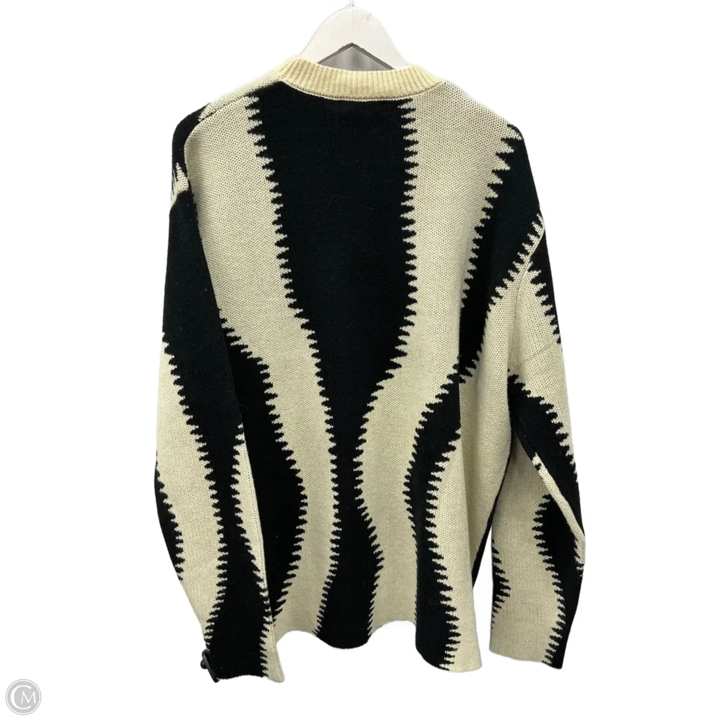 Sweater By Clothes Mentor In Black & Cream, Size: 3x