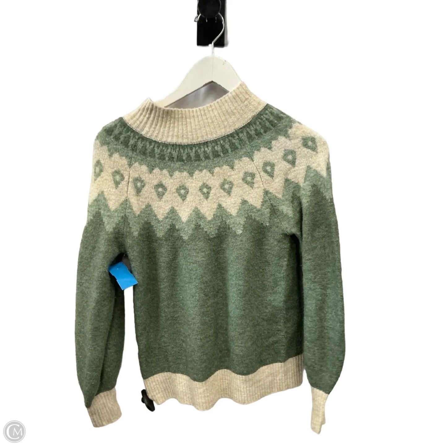 Sweater By Vero Moda In Cream & Green, Size: Xs