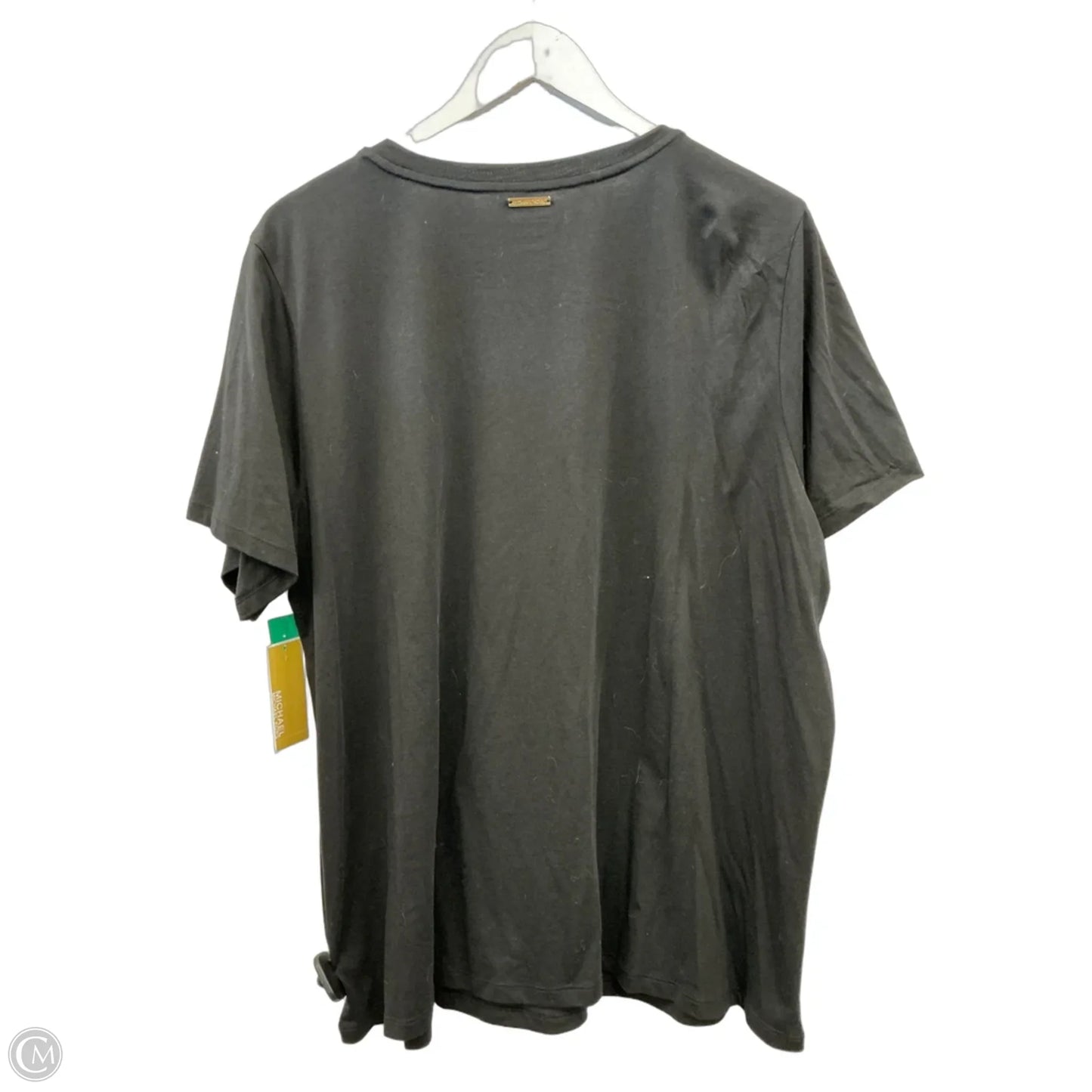 Top Short Sleeve By Michael By Michael Kors In Black & Gold, Size: 2x