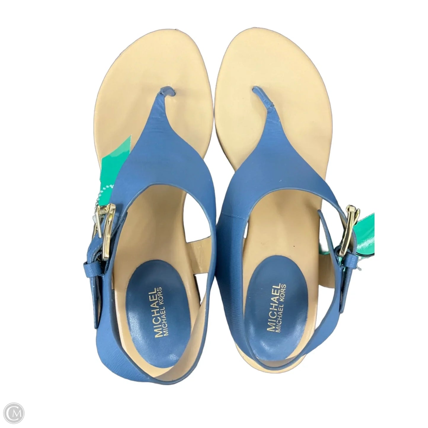 Sandals Flats By Michael By Michael Kors In Blue, Size: 9.5