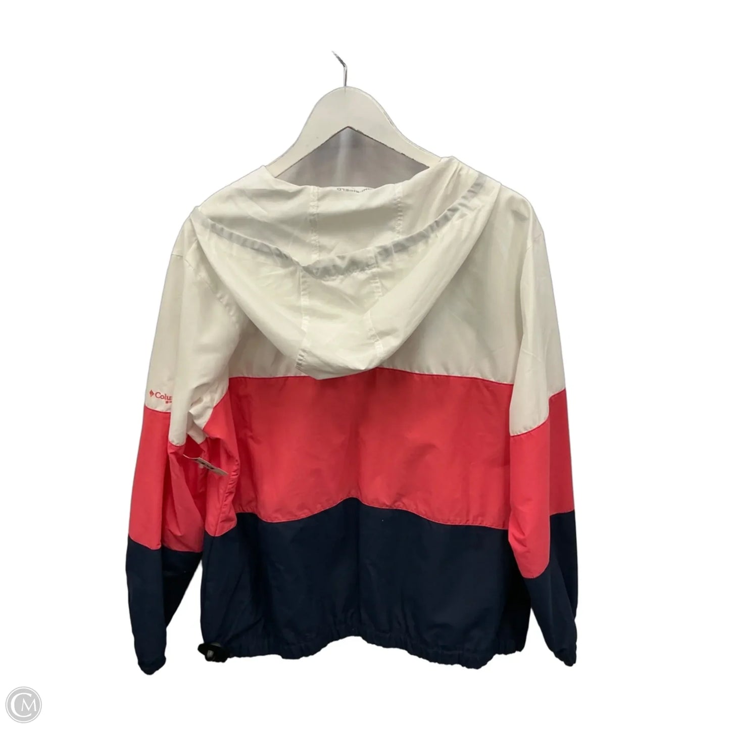 Jacket Windbreaker By Columbia In Blue & Pink, Size: Xl
