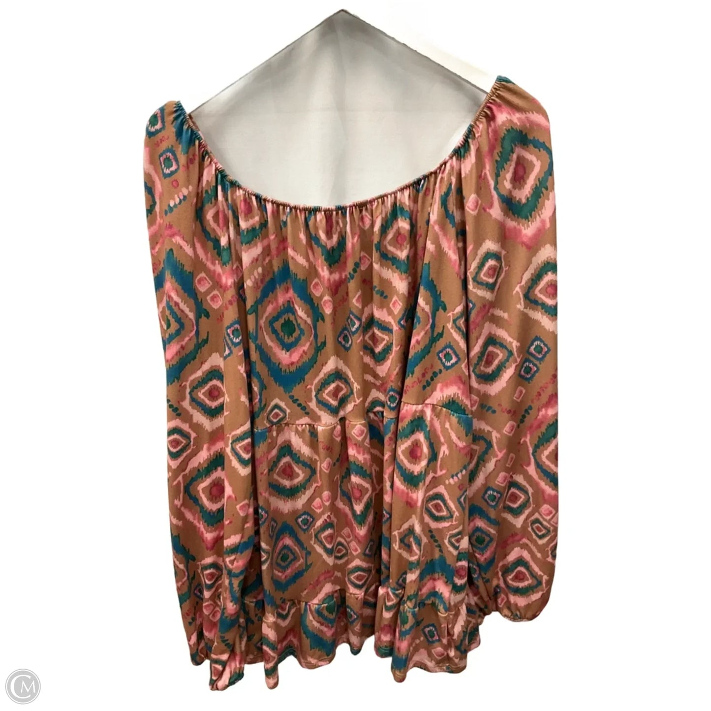 Top Long Sleeve Basic By Heimish Usa In Tan, Size: 3x