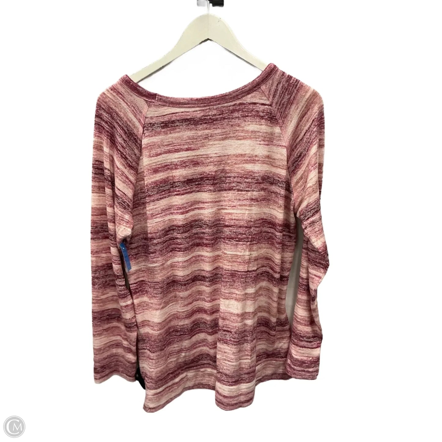 Top Long Sleeve Basic By Sonoma In Pink, Size: L