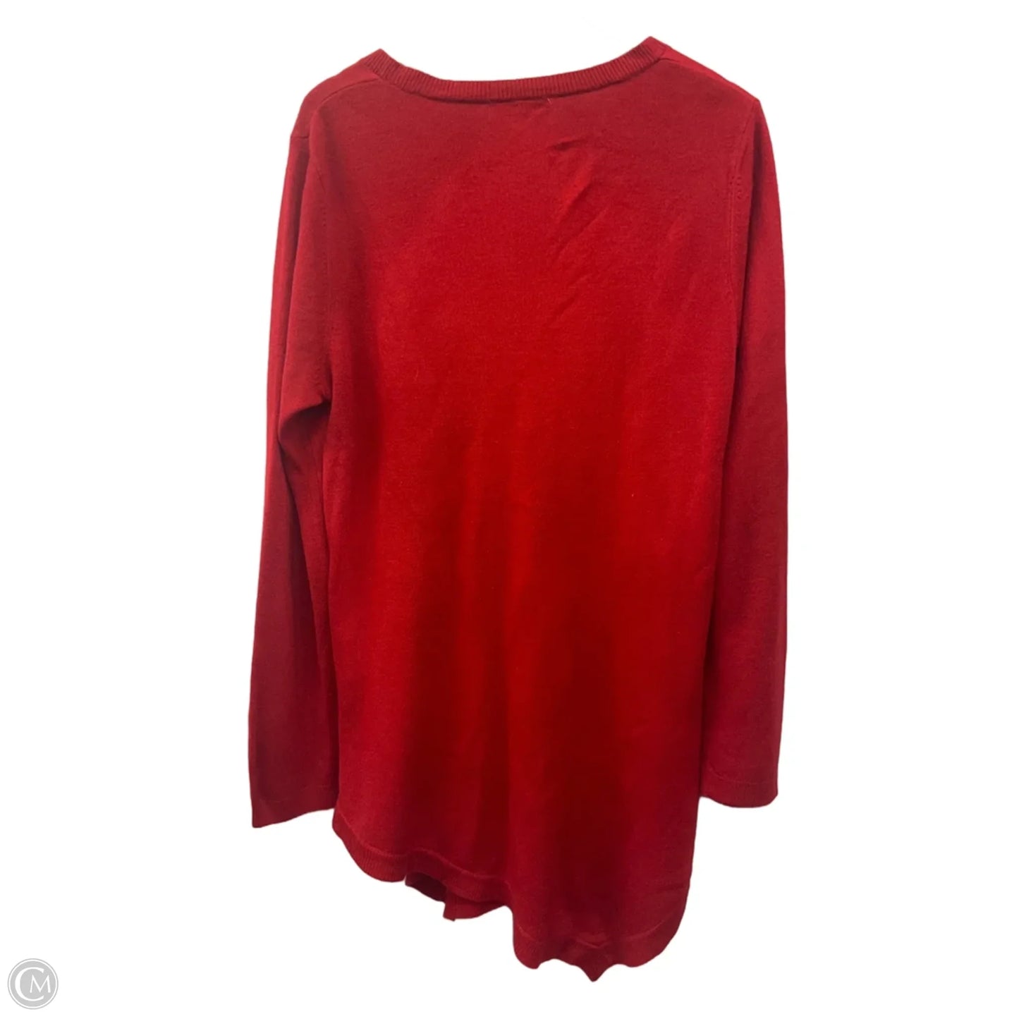 Tunic Long Sleeve By Christopher And Banks In Red, Size: L