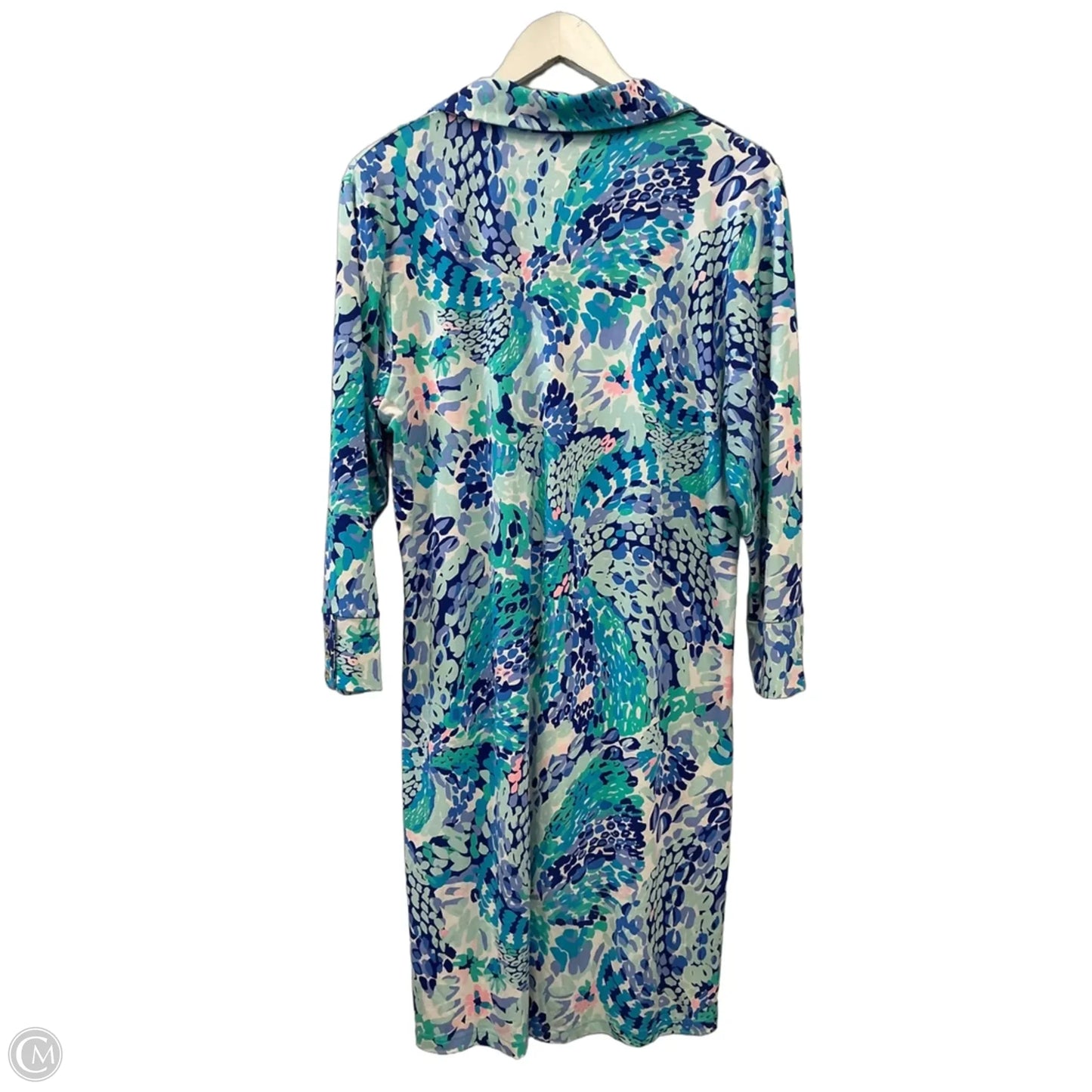 Dress Casual Short By Lilly Pulitzer In Blue & Green, Size: Xl