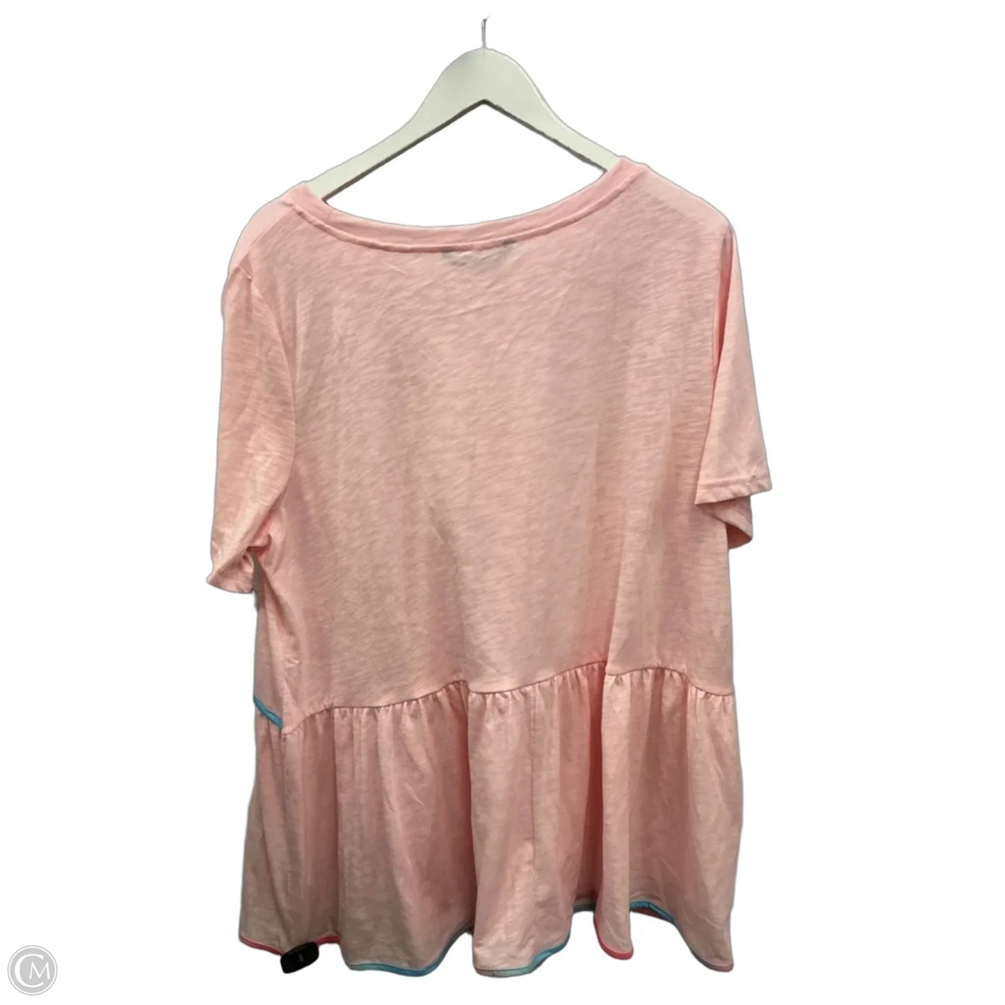 Top Short Sleeve By Bloomchic In Pink, Size: 1x