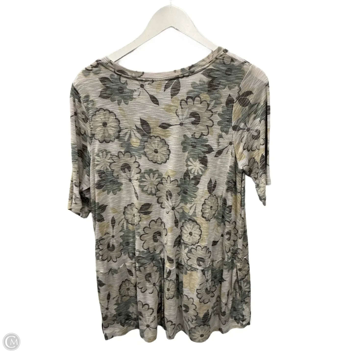 Tunic Short Sleeve By Logo In Grey, Size: M