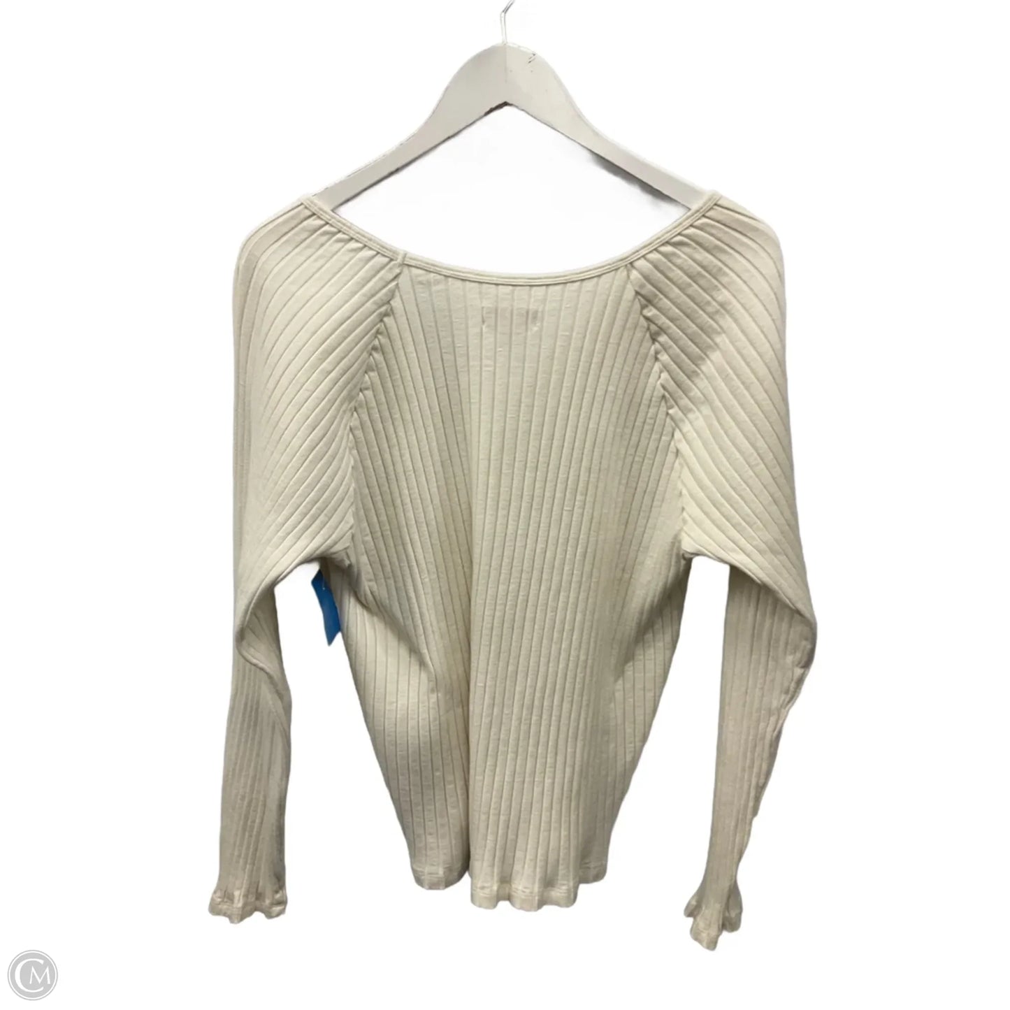 Top Long Sleeve By Knox Rose In Cream, Size: Xxl