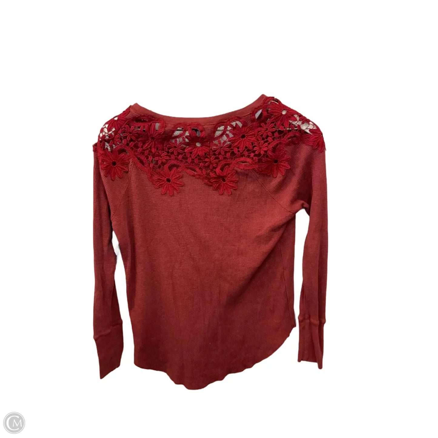 Top Long Sleeve By American Eagle In Red, Size: Xs
