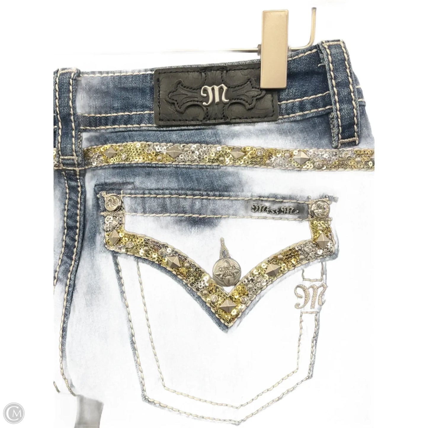 Jeans Straight By Miss Me In Blue Denim, Size: 6