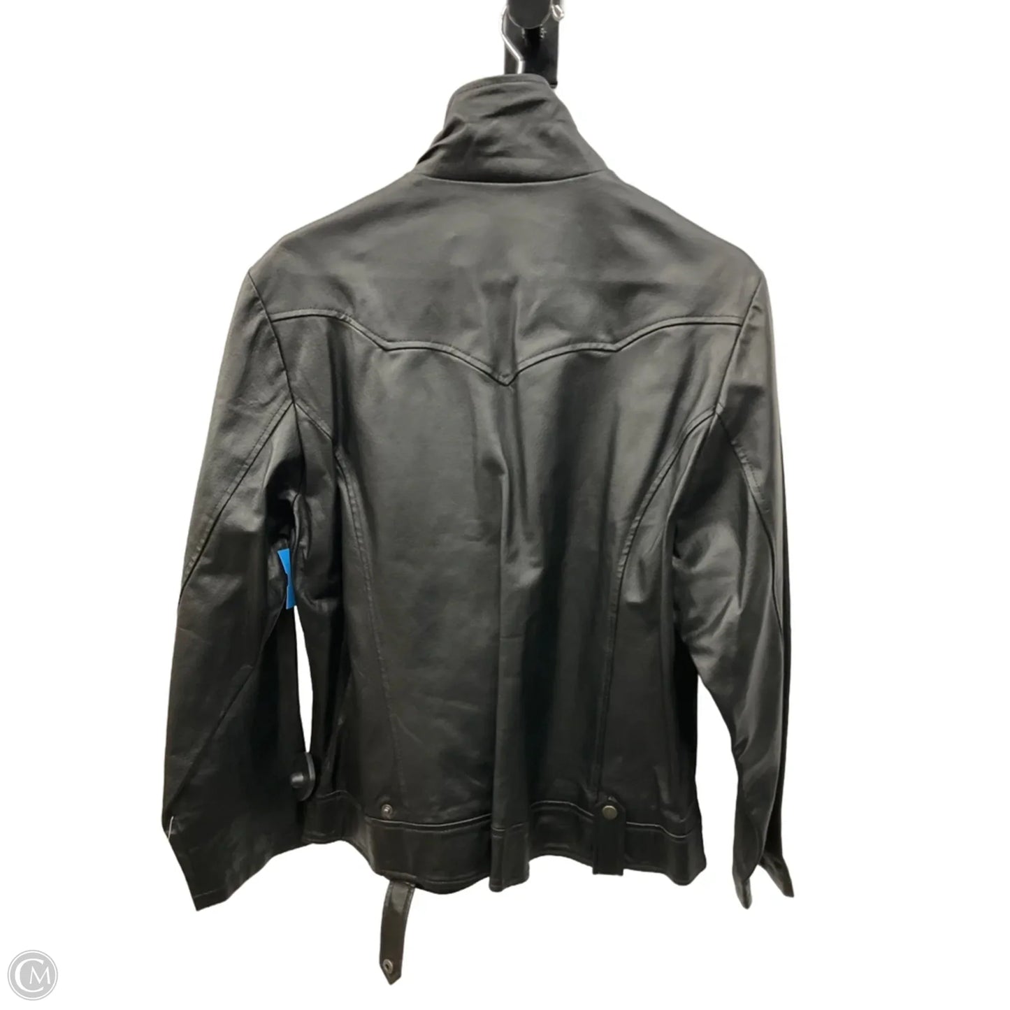 Jacket Leather By Jessica London In Black, Size: Xl