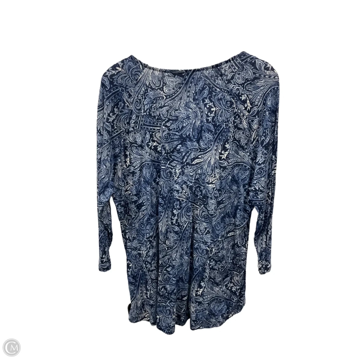 Top 3/4 Sleeve By Style And Company In Blue, Size: Xl