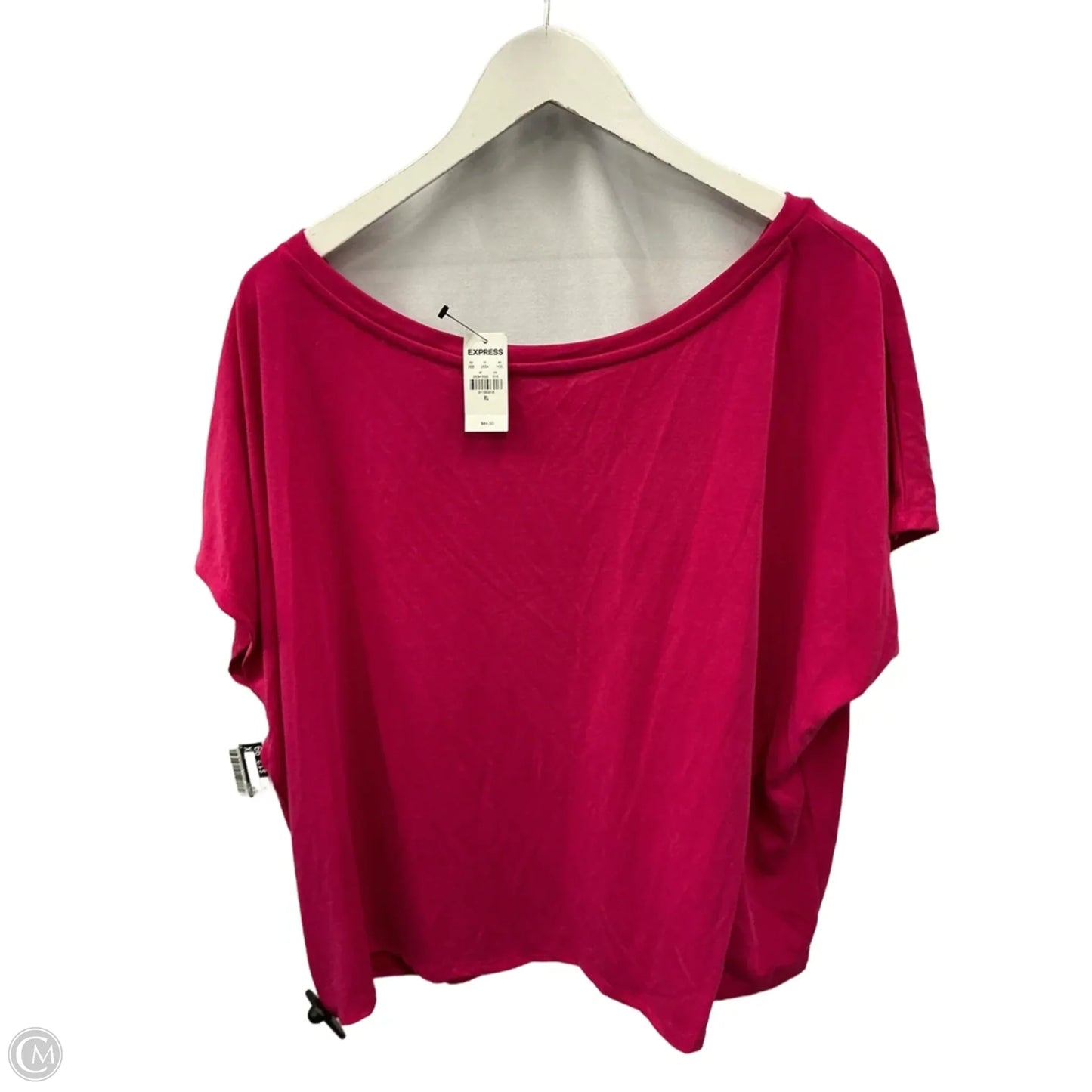Top Short Sleeve By Express In Pink, Size: Xl