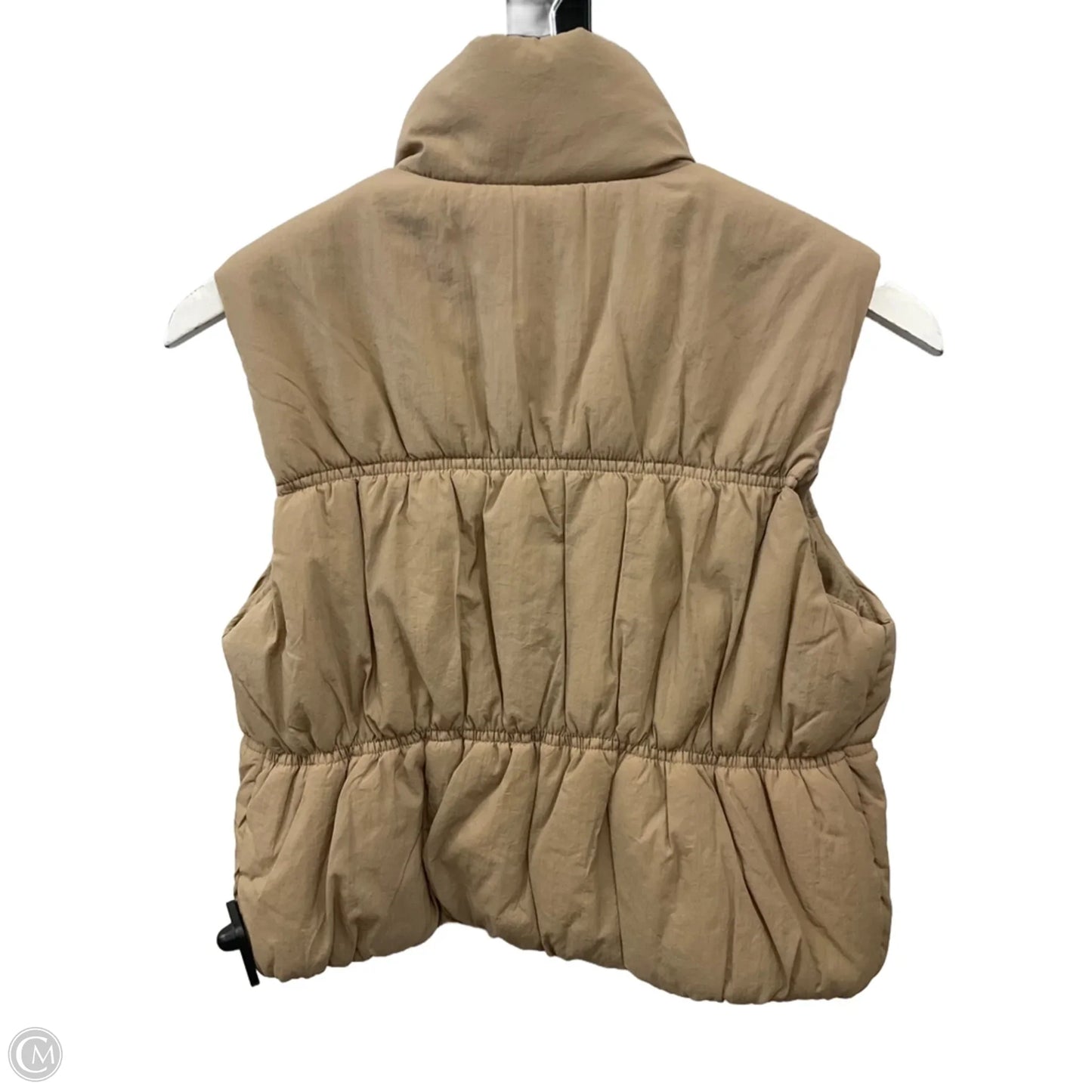 Vest Puffer & Quilted By Blu Pepper In Tan, Size: S