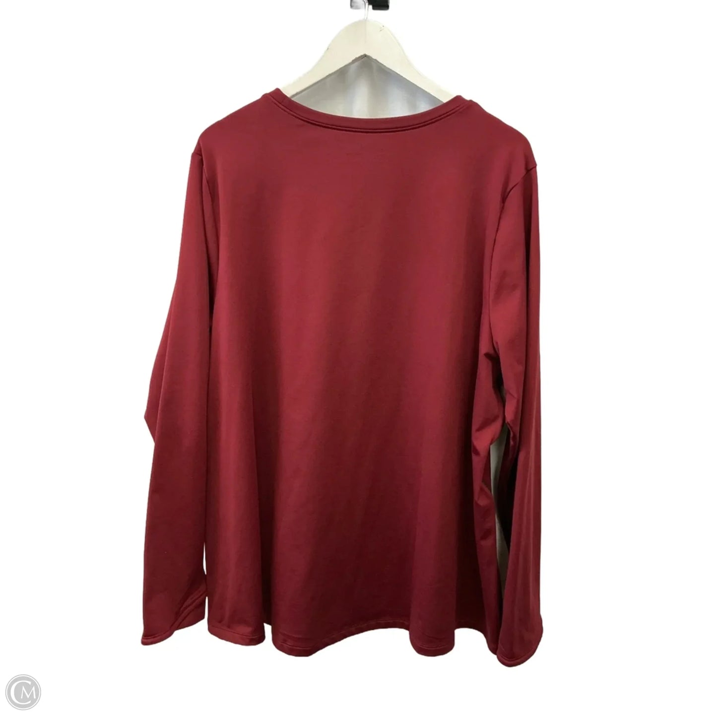 Athletic Top Long Sleeve Crewneck By Under Armour In Red, Size: 3x